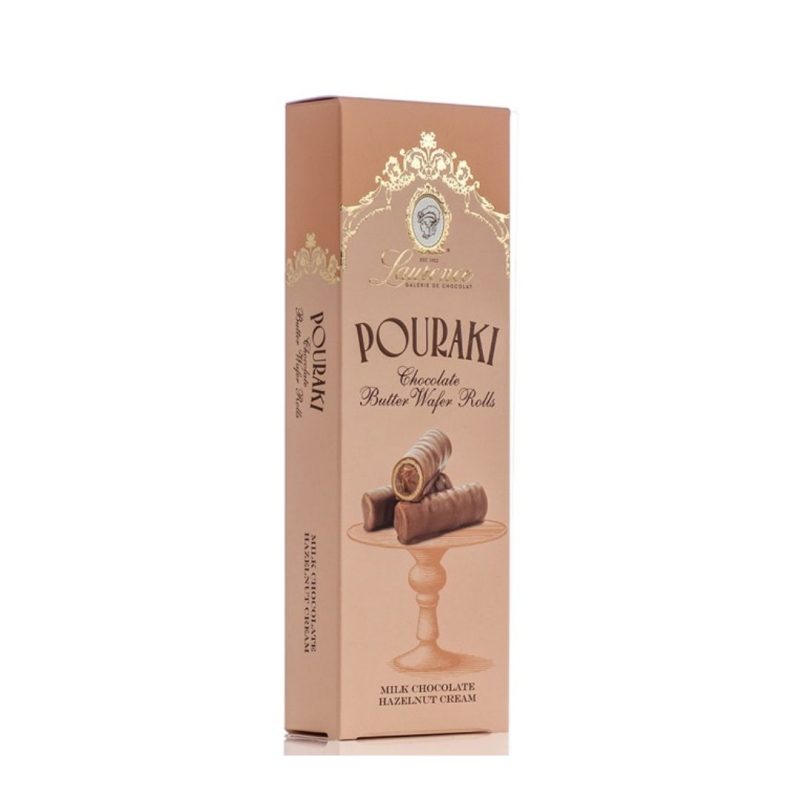Pouraki Milk Chocolate butter wafer with  Hazelnut  Cream΄΄Laurence΄΄110g